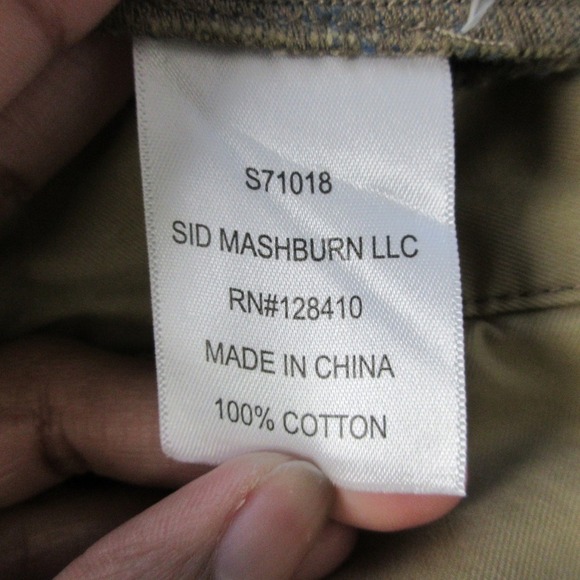 Sid Mashburn Chino Pants Men 34X30 Beige Cotton Straight Leg Casual Business 434 - Picture 5 of 11